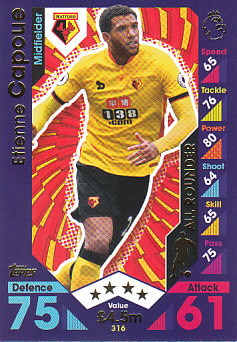 Etienne Capoue Watford 2016/17 Topps Match Attax All Rounder #316